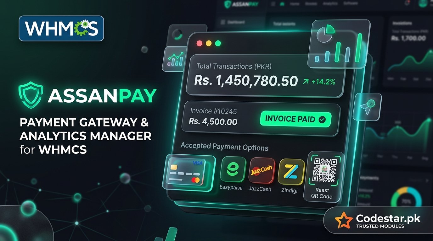 AssanPay WHMCS Payment Gateway & Analytics Manager
